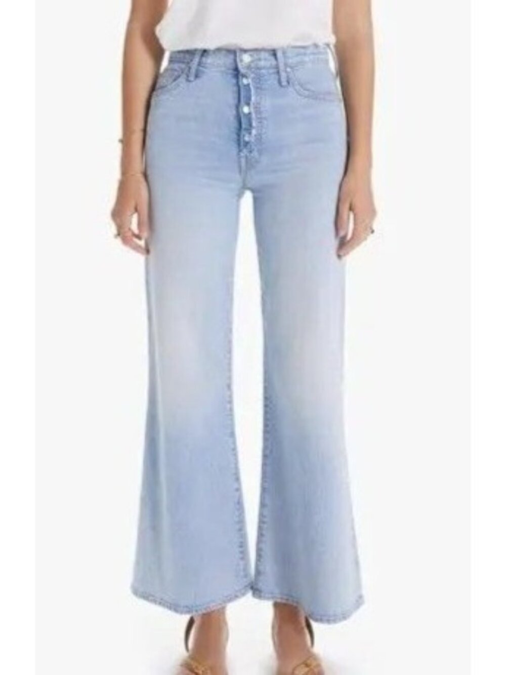 Mother Superior Jeans Sz 27 The Fly Cut Tomcat Roller Flared Leg Button Fly